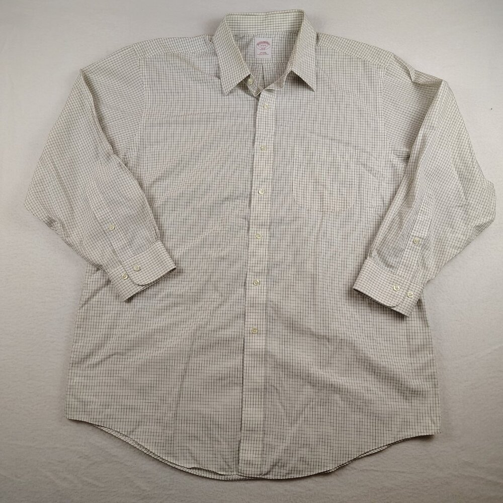 Brooks Brothers 346 Shirt Mens 17 2/3 Dress Shirt Non Iron